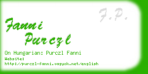 fanni purczl business card